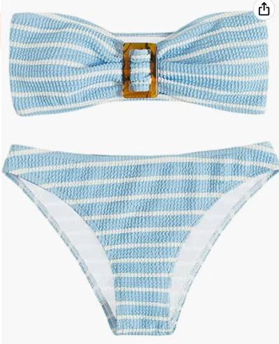 Striped women's split bikini - Classyfashion24.com