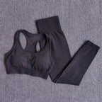 Seamless Yoga Set with Crop Top & Leggings