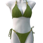 Swimwear  Female  Neckline Tie Sexy Two-Piece Three-Point Design - Classyfashion24.com