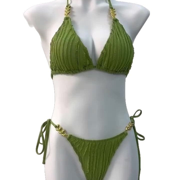 Swimwear  Female  Neckline Tie Sexy Two-Piece Three-Point Design - Classyfashion24.com