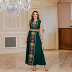 Muslim Embroidered  Luxury Evening Dress Two-piece Set - Classyfashion24.com