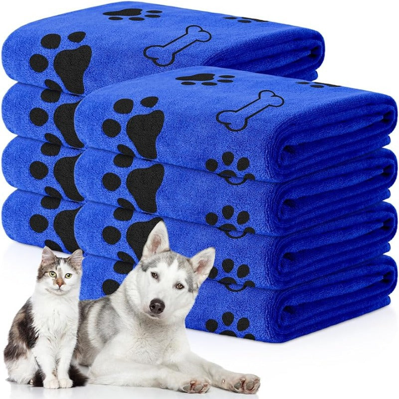 Quick-Dry Microfiber Pet Bath Towel for Dogs & Cats