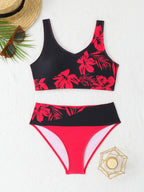 Ladies' split swimsuit with chest cushion - Classyfashion24.com