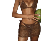 Mesh Three-Piece Bikini Swimwear Set Sexy Bathing Suit for Women - Classyfashion24.com