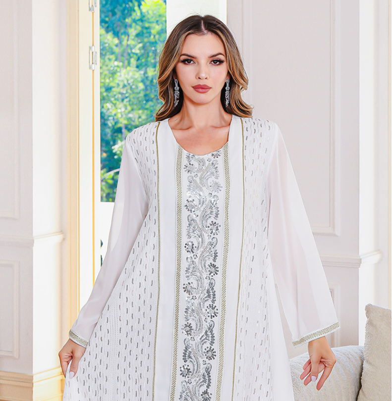Muslim Long Robe Dress Middle Eastern Clothing  Long Sleeve Gown - Classyfashion24.com