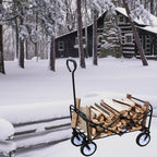 Heavy Duty Folding Utility Wagon – Collapsible All-Terrain Garden & Beach Cart