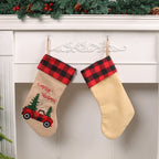 Checkered Christmas Socks Candy Gift Bags - Classyfashion24.com