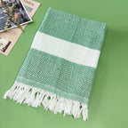 Turkish Striped Fringe Beach Towel – Quick Dry - Classyfashion24.com