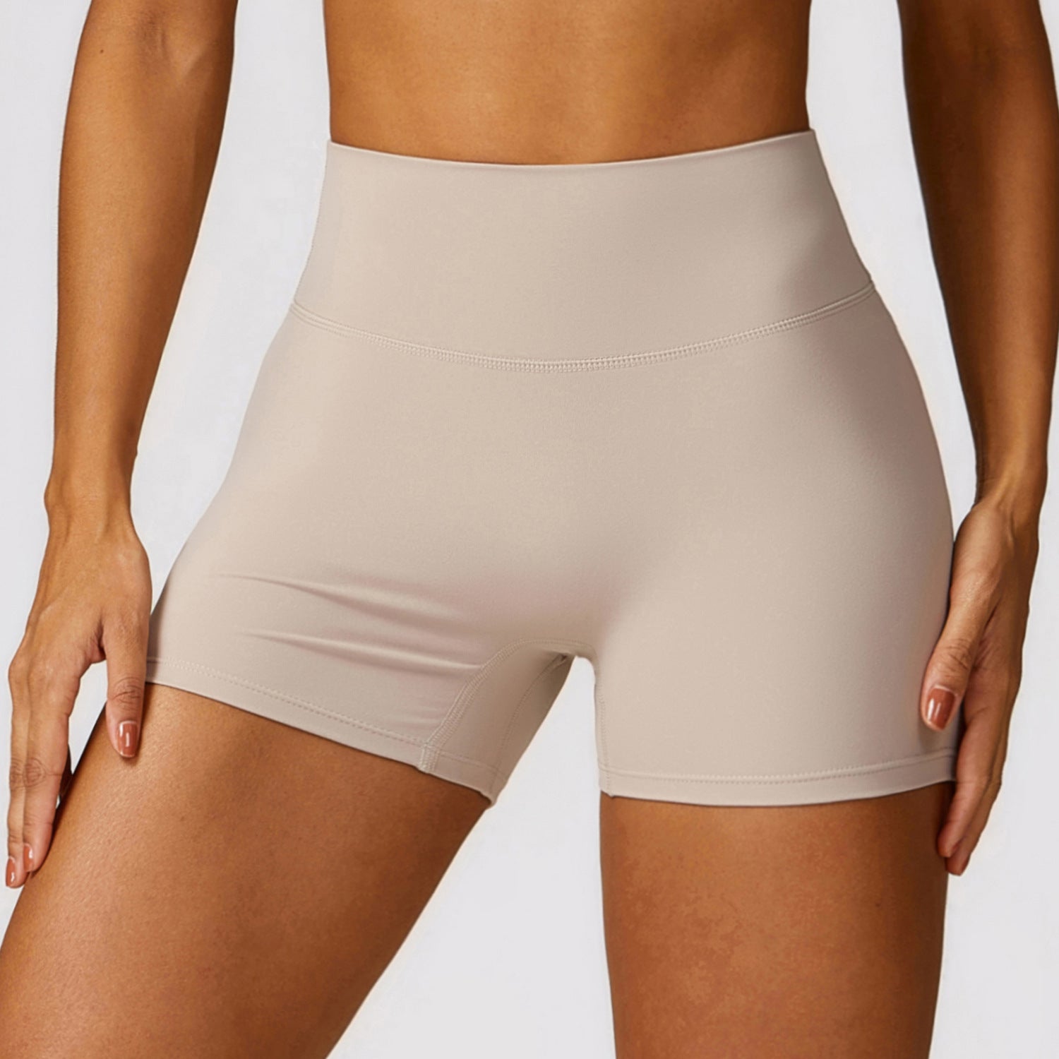 High-Waisted Tummy Control Yoga Shorts – Peach Lift Booty Fitness Shorts