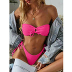 Solid color strapless bikini - Classyfashion24.com