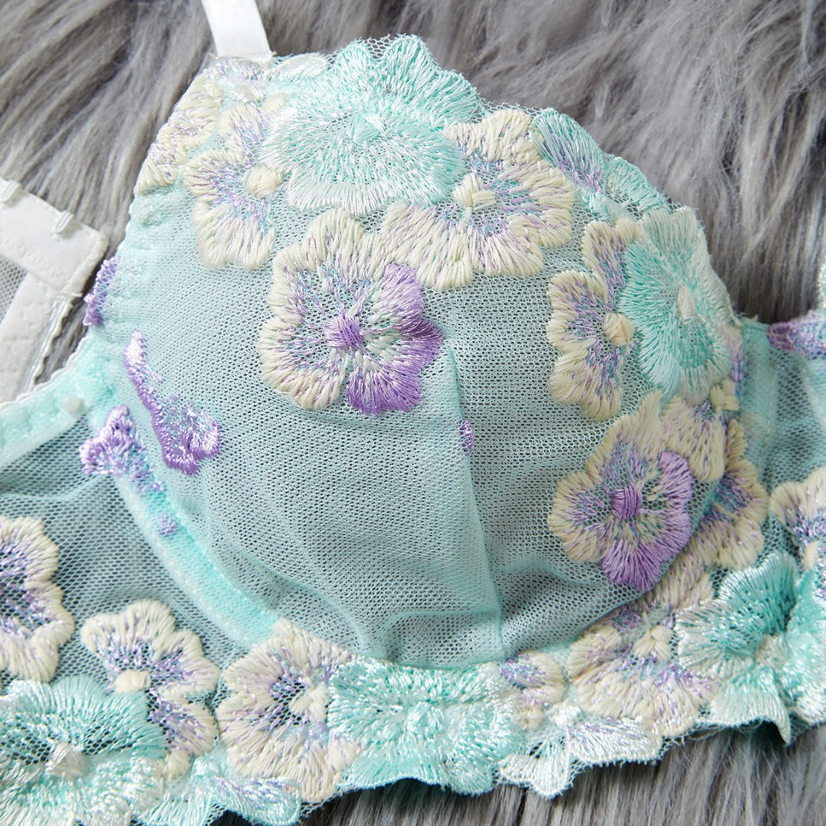 Summer Embroidered Bra Sexy Underwear Bra Set Two Piece Set - Classyfashion24.com