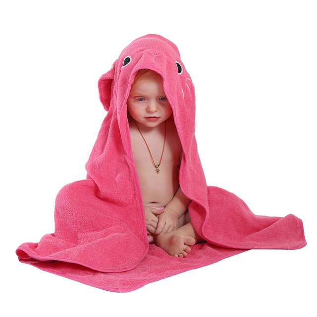 100% Premium Cotton Animal Hooded Bath Towel & Bathrobe for Toddlers