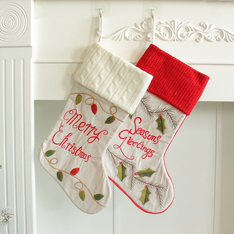 Knitted Christmas Socks Candy Gift Bags