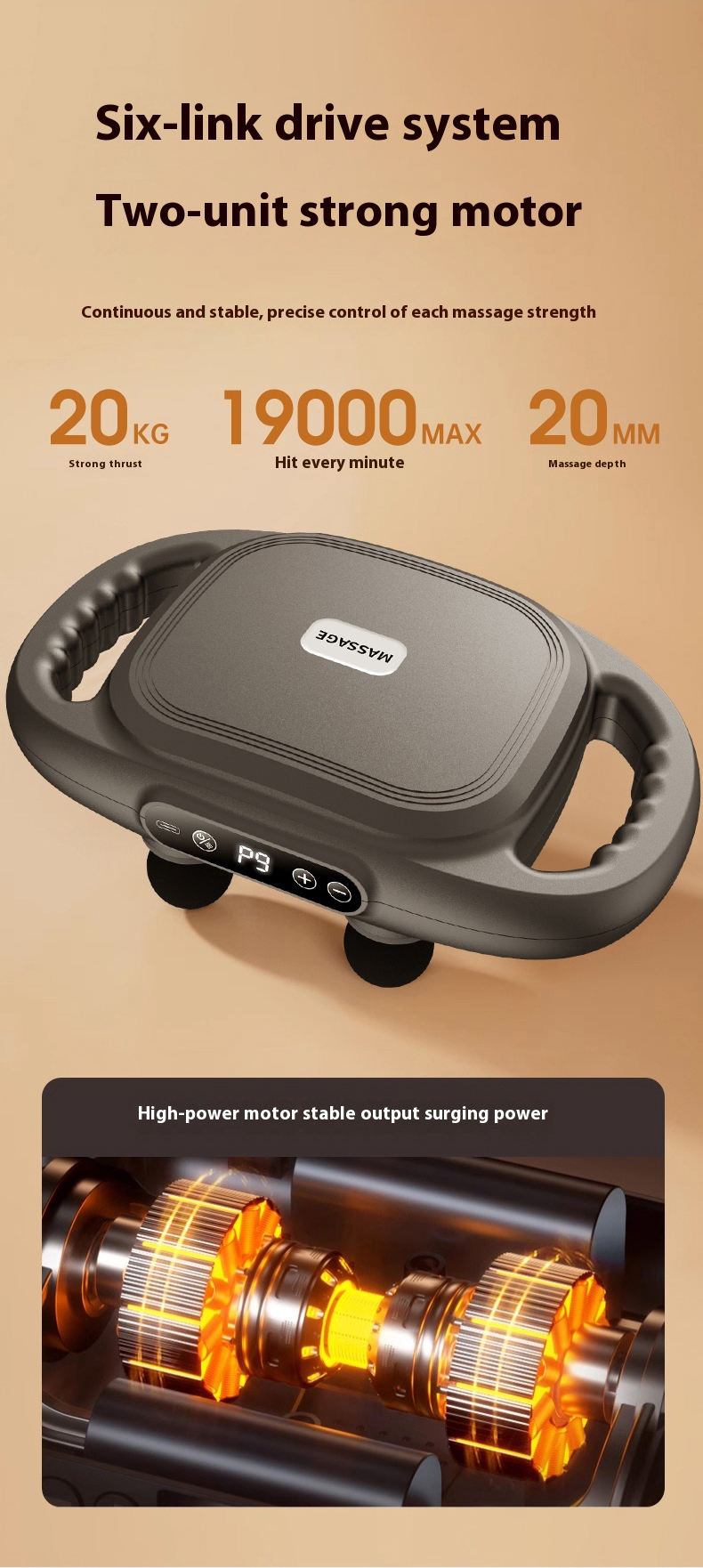 Heated Massage Gun with 6 Heads - Classyfashion24.com