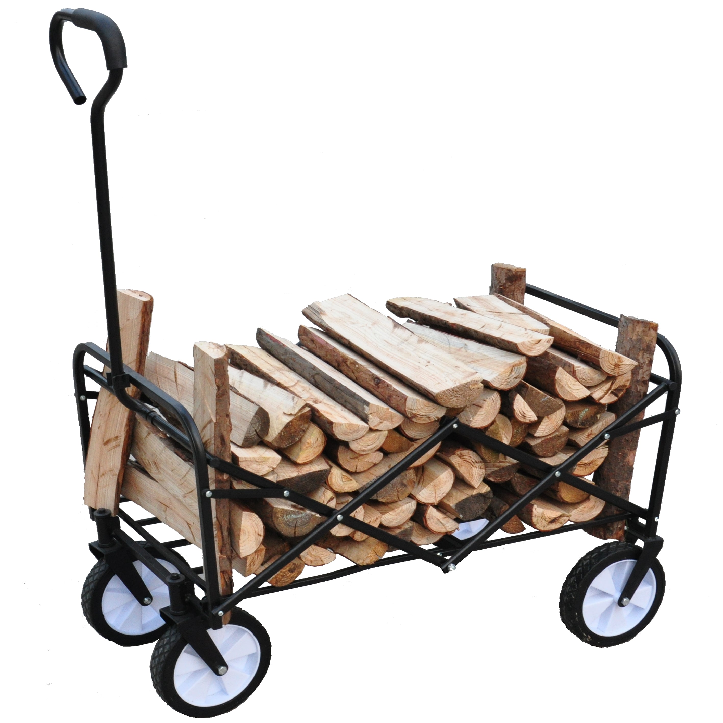 Heavy Duty Folding Utility Wagon – Collapsible All-Terrain Garden & Beach Cart