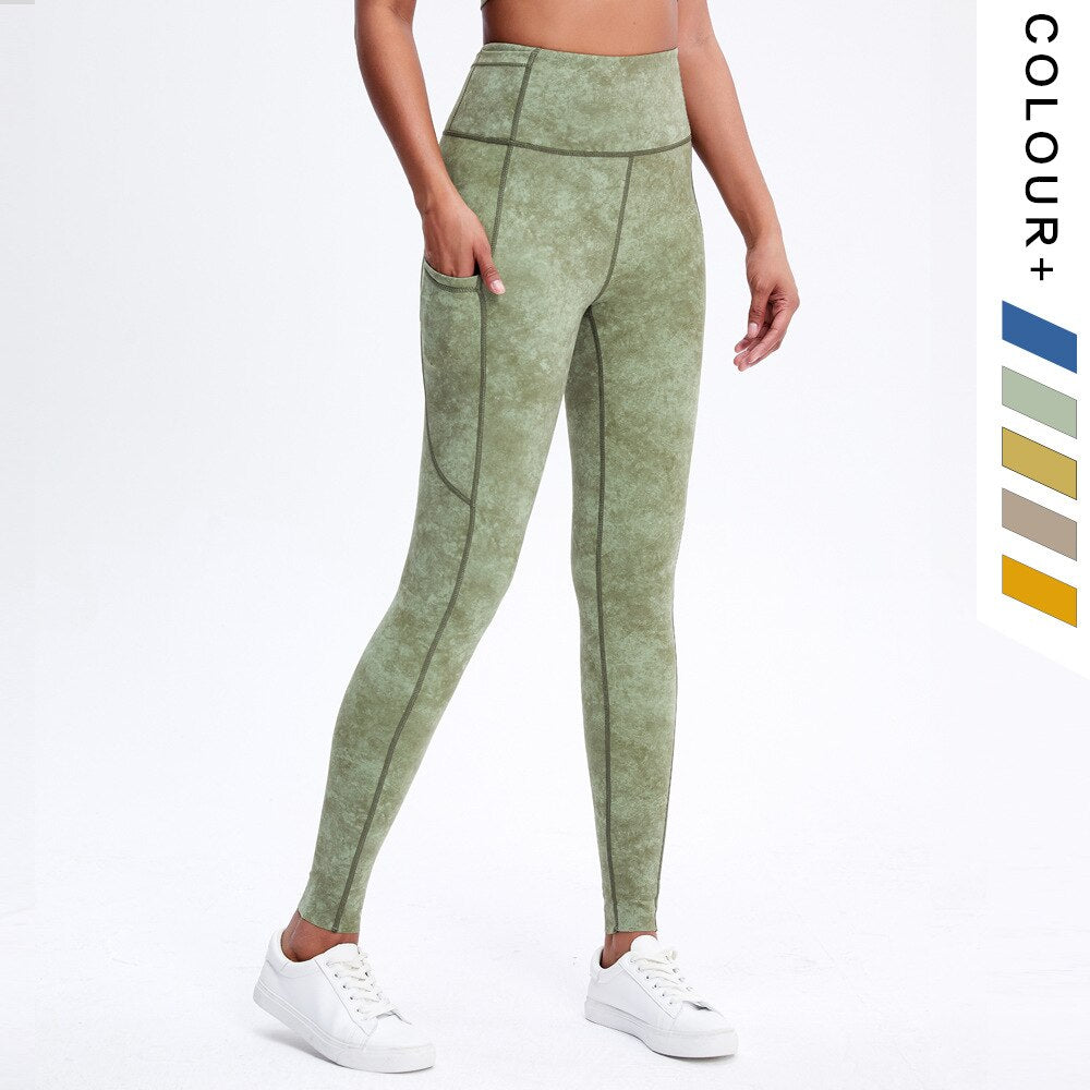 5-Color Tie-Dye Yoga Set with Sports Bra