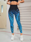 Seamless Printed High Waist Active Leggings - Classyfashion24.com
