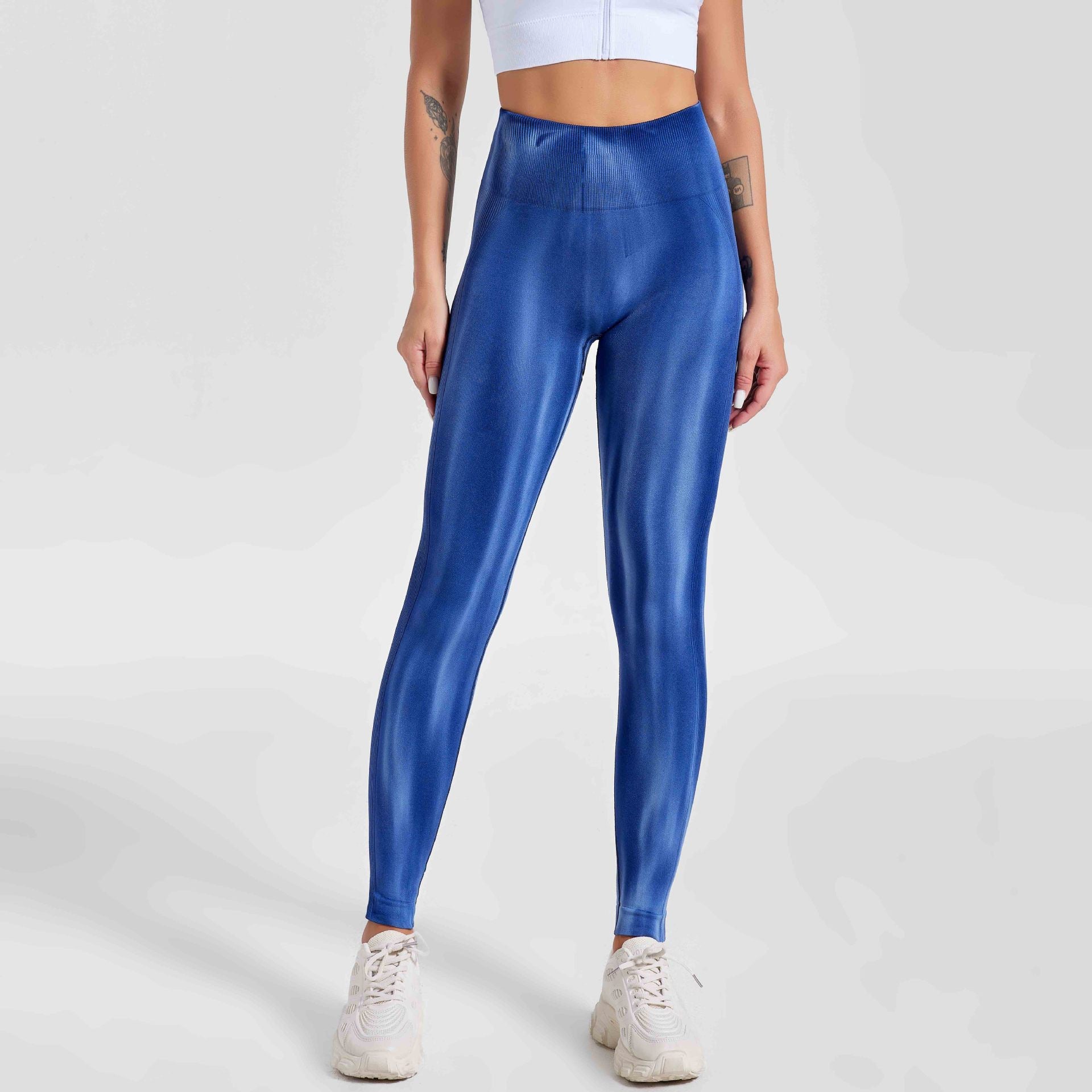 Dyed Aurora High-Waisted Seamless Yoga Pants Tummy Control Fitted Workout Leggings Fitness Pants - Classyfashion24.com