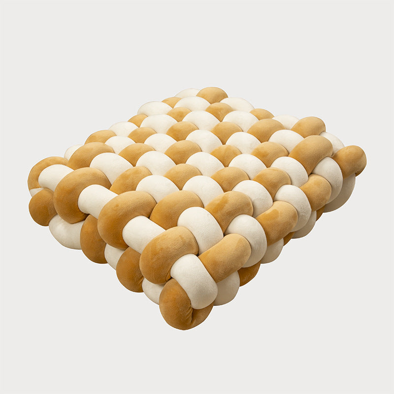 Seat cushion square woven pillow household plush cushion sofa bay window decorative pad
