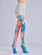 Small Group Patterned Pantyhose – Colorful Silk Style Velvet Stockings