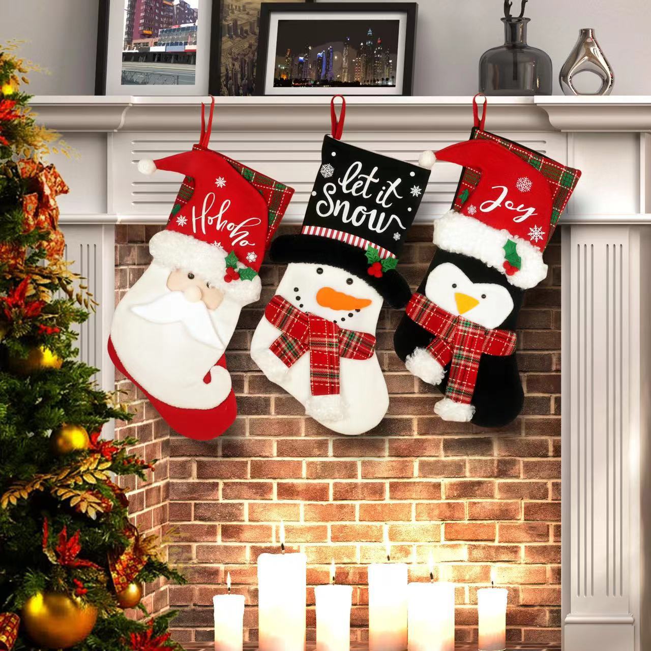 Christmas Socks Gift Bag Gift Socks Christmas Tree Pendant Candy Bag