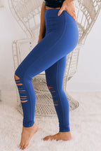 Rose Red Cut-out Skinny High Waist Leggings