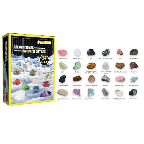 24 Grille Ore Blind Box Christmas 24 Days Multi-Colored Ore Toy Gift