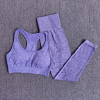 Seamless Yoga Set with Crop Top & Leggings