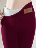 Women’s High-Waisted Sherpa Fleece-Lined Winter Leggings – Thermal Yoga Pants
