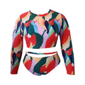 Swimwear Plus Size Color-block Long Sleeve - Classyfashion24.com