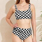 High waisted minimalist split swimsuit for women - Classyfashion24.com