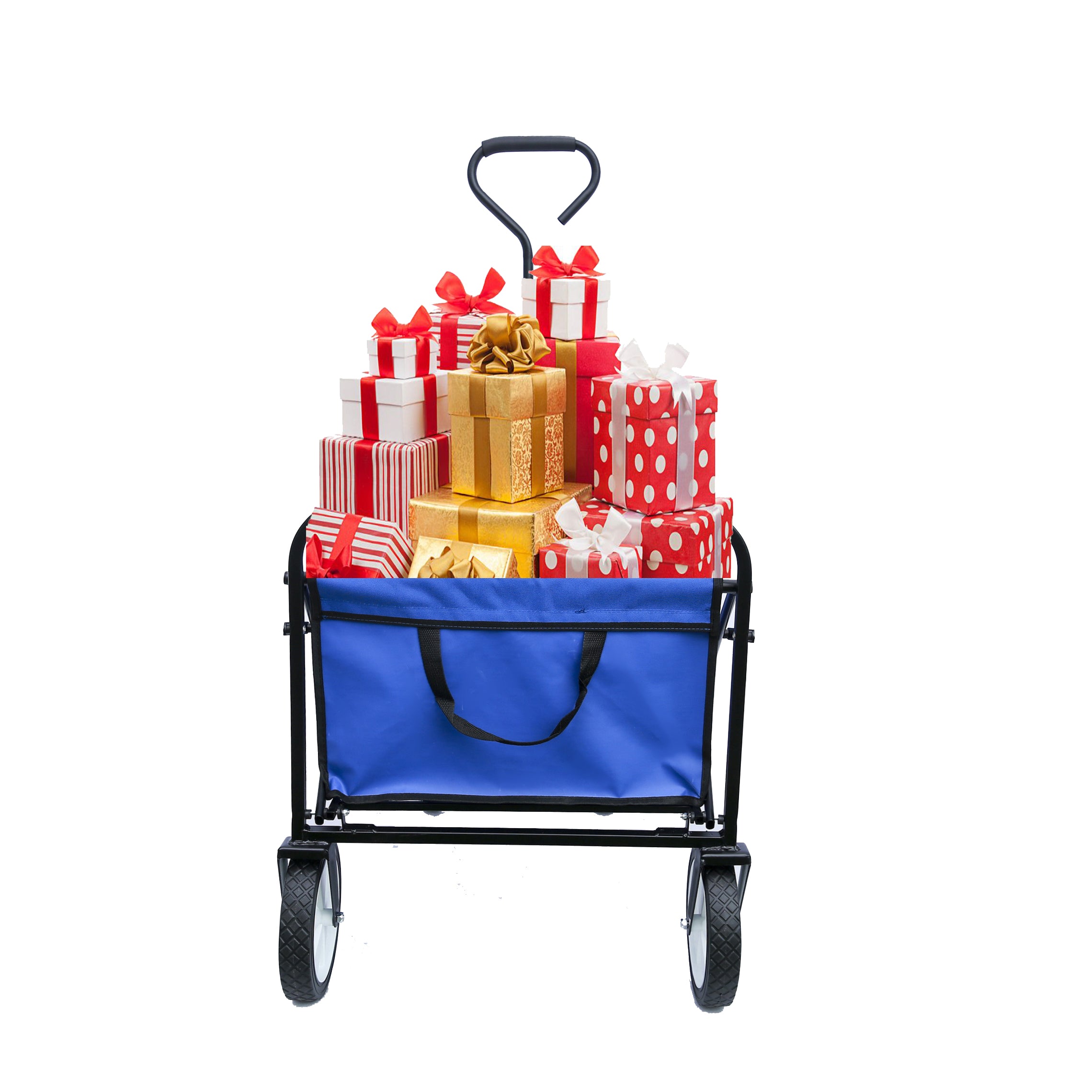 Heavy Duty Folding Utility Wagon – Collapsible All-Terrain Garden & Beach Cart