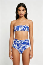 Separate Bikini Set Sexy Printed Multi-color Strapless Swimwear - Classyfashion24.com