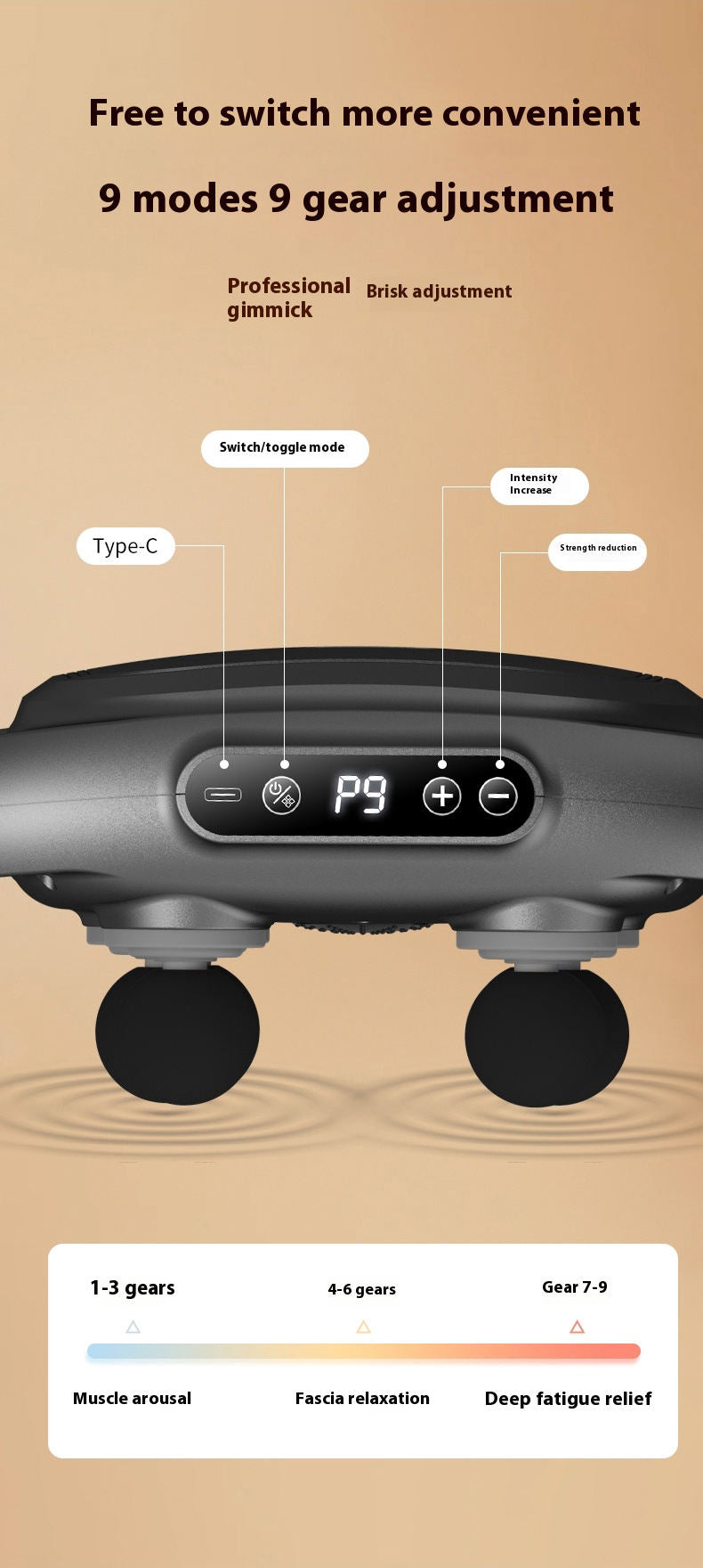 Heated Massage Gun with 6 Heads - Classyfashion24.com