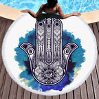Round Palm 3D-Print Bohemian Beach Towel Tapestry - Classyfashion24.com