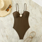 Fitted Backless One-Piece Swimsuit - Classyfashion24.com