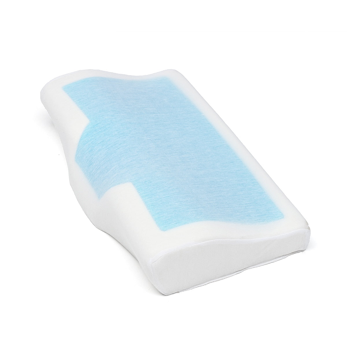 Orthopedic Memory Foam Cool Gel Pillow with a blue cooling gel layer, designed for anti-snore and neck support.