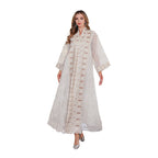 Middle Eastern Muslim Embroidered Long Robe Women's  Elegant Long Dress Loose Fit Dubai Dress - Classyfashion24.com