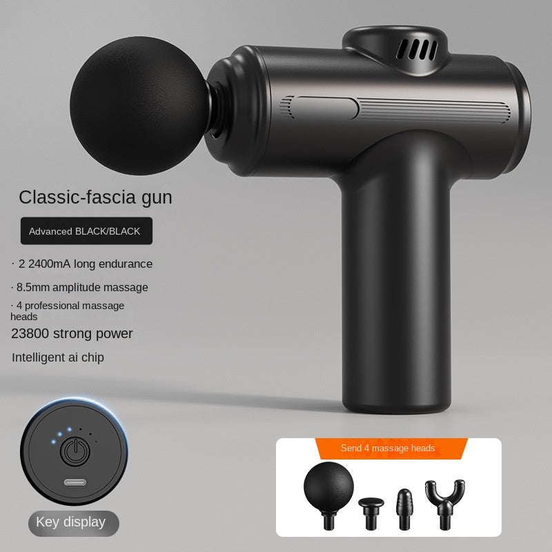 Mini Portable Massage Gun with 4 Heads