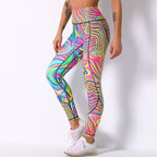 Colorful Printed Seamless Leggings for Women