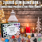 24 Grid Ore Blind Box, Green Christmas Surprise Guess Small Gift Blind Box