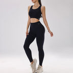 Peach Hip Fitness Set with Bra & Leggings - Classyfashion24.com
