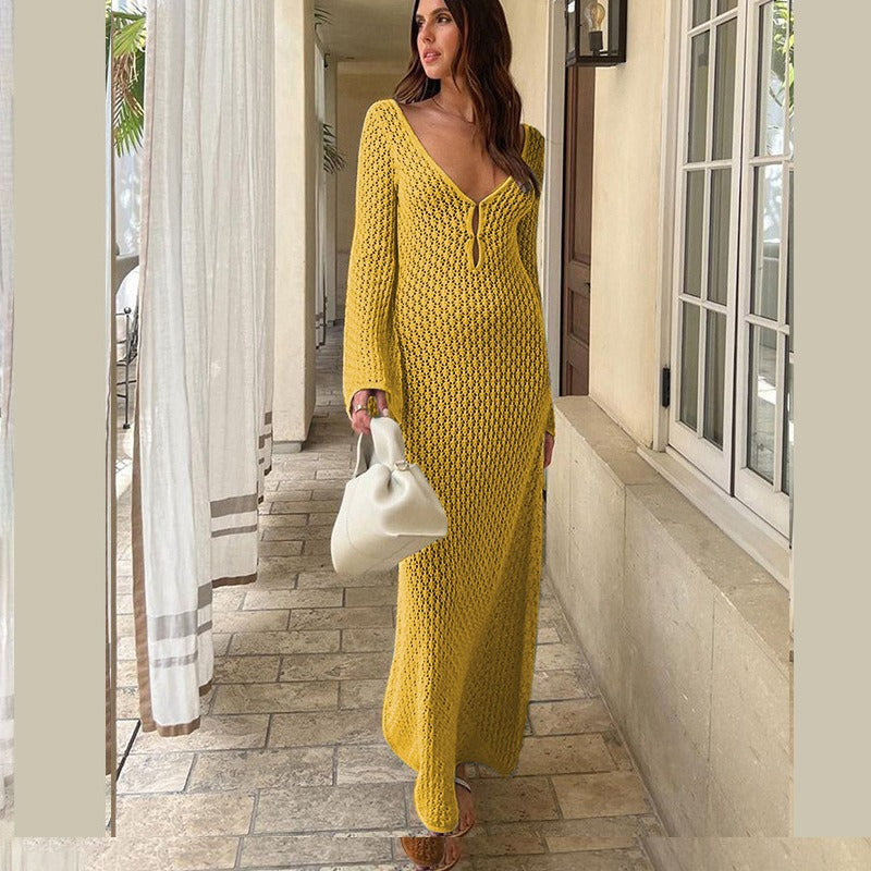 V-Neck Beach Skirt Cover-Up for Women
