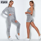 4-Piece Seamless Yoga Set for Women
