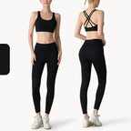 2-Piece Yoga Set with Sports Bra & Leggings - Classyfashion24.com