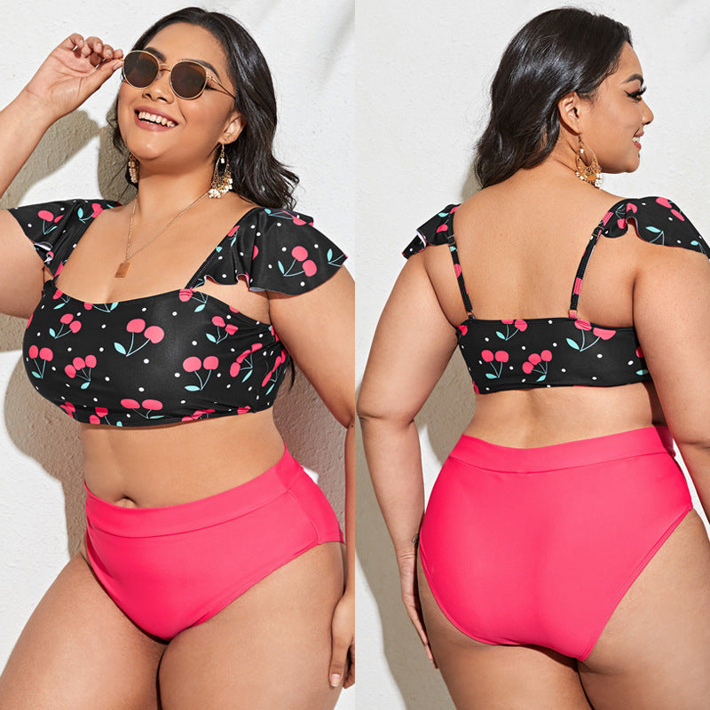 Floral Swimwear Plus Size Color-block Design Sexy  Swimwear - Classyfashion24.com