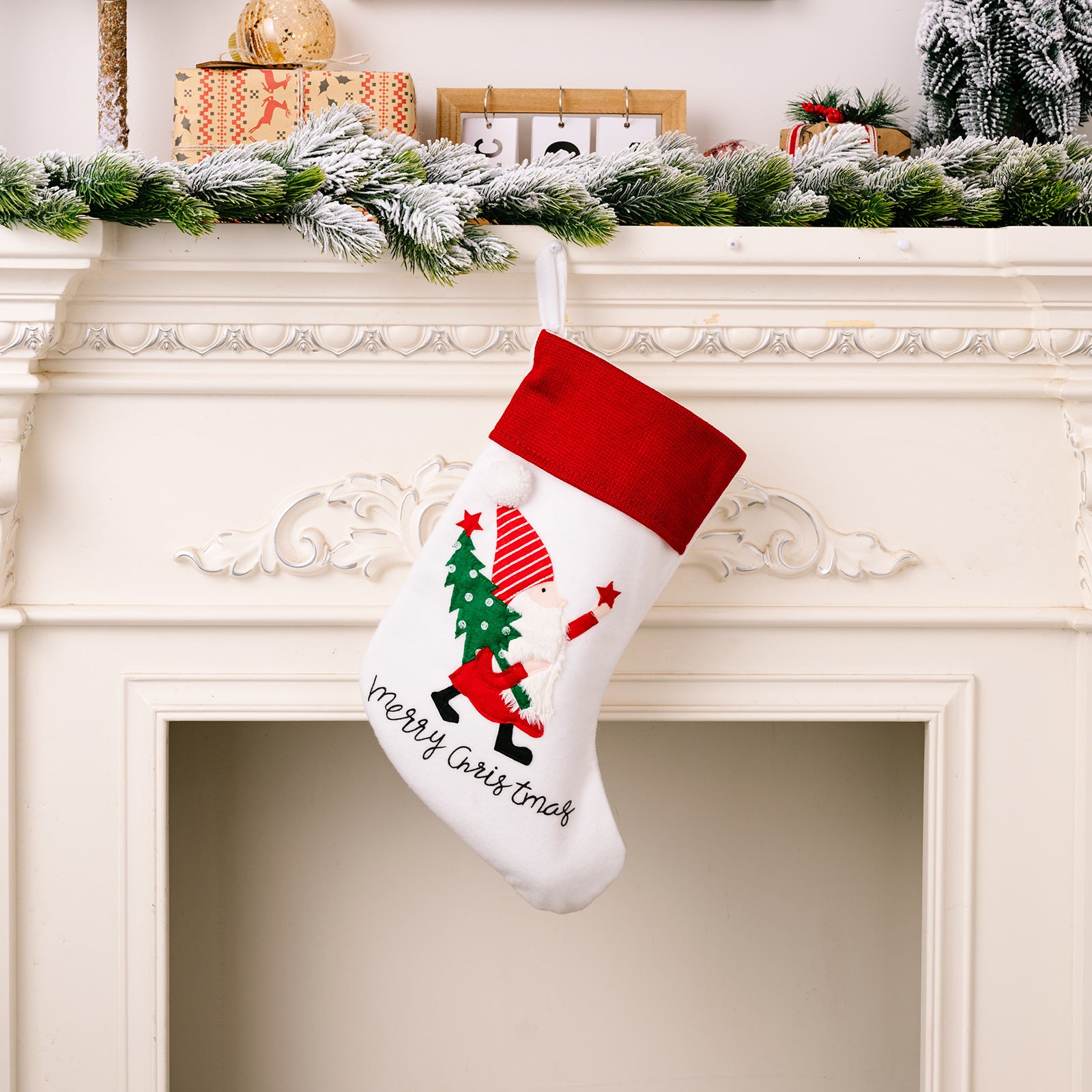 Santa Claus Christmas Socks Gift Bags