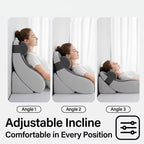 Large Memory Foam Reading Pillow - Adjustable Bed Backrest for Gaming, TV, Work & Relaxation - Classyfashion24.com