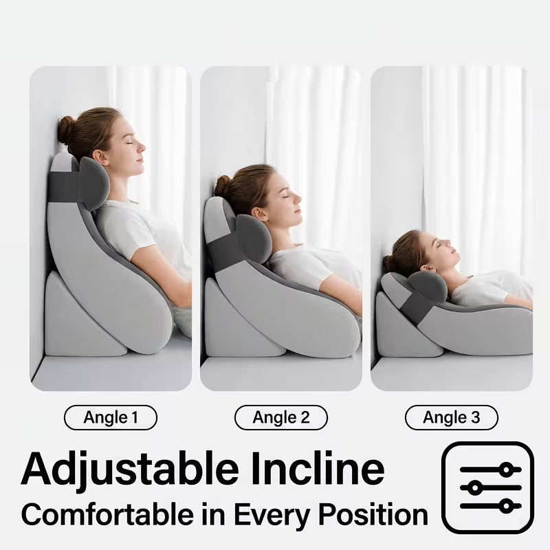 Large Memory Foam Reading Pillow - Adjustable Bed Backrest for Gaming, TV, Work & Relaxation - Classyfashion24.com