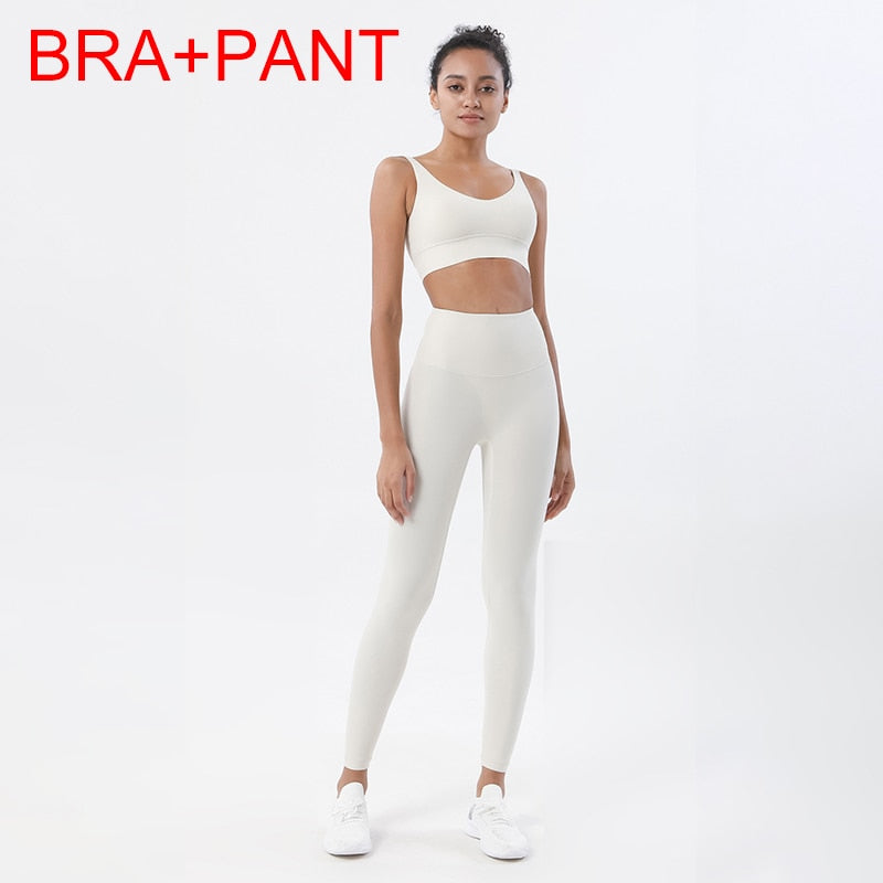 SOISOU 2-Piece Yoga Set with Crop Top & Leggings